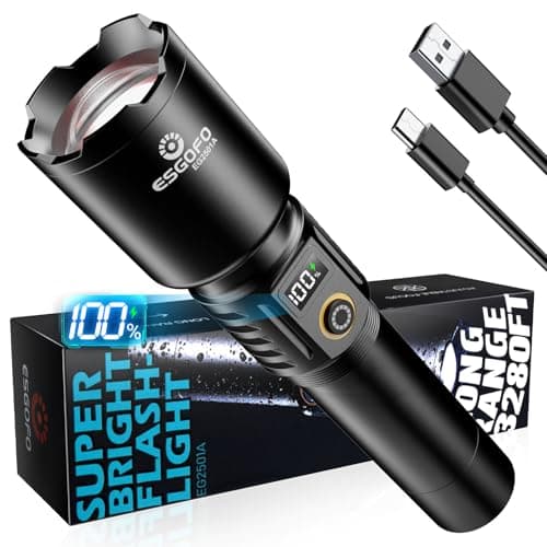 Esgofo 30W 2000lm Zoomable USB-Rechargeable Flashlight (EG2501A) $6.29