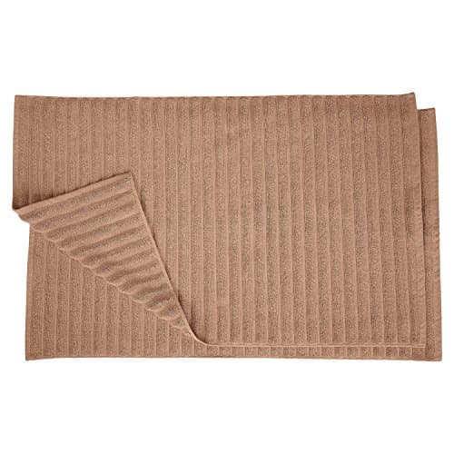 Superior Striped Bath Mat 2-Pa... Mats - Coffee, 22" x 35" each