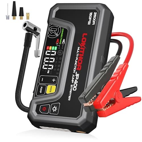 12V Portable LOKITHOR JP400 2500A Jump Starter w/ Air Compressor $44 + Free Shipping