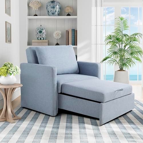 Serta® Bondi 36" Convertible S...t Woven Polyester Fabric, Blue