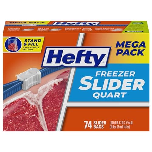 74-Count Hefty Slider Quart Freezer Bags $5.75 w/ S&S + Free Shipping w/ Prime or on $35+