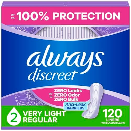 Always Discreet Incontinence P...ry Light Absorbency, 120 Count