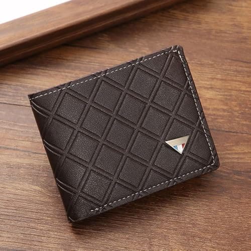 Men's Short PU Wallet for $2 + free shipping w/ $25