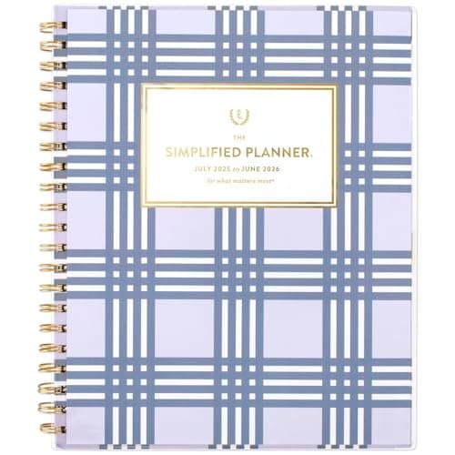 AT-A-GLANCE Planner 2025-2026 ...zable, Lilac Plaid (EL39-901A)