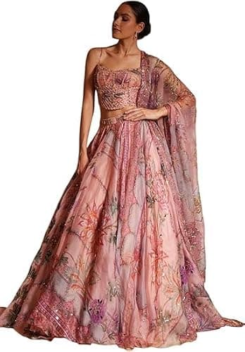 Indian Wedding Style Navratri Lehenga Choli For Women Party Wear with Dupatta. (B, 46)