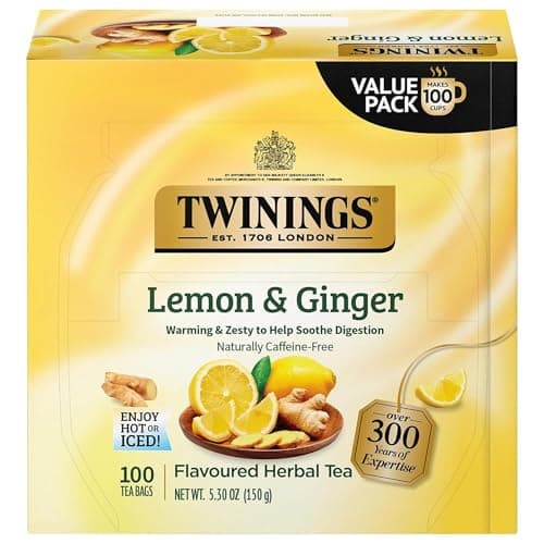 Select Accounts: 100-Count Twinings Lemon & Ginger Herbal Tea Bags $7.14 w/ S&S + Free Shipping w/ Prime or on $35+