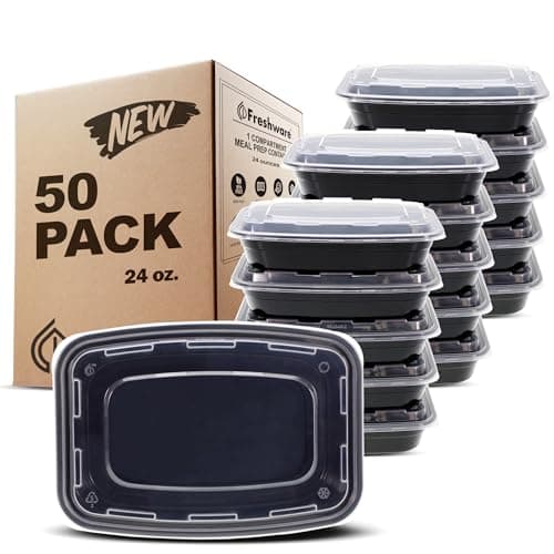 Freshware Meal Prep Containers...ishwasher/Freezer Safe (24 oz)