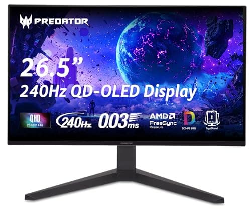 Prime Members: 26.5" Acer Predator QD-OLED 2560x1440 240Hz Monitor $315 or less + Free S&H