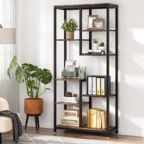 Tribesigns 6-Tier Tall Bookshe...s for Living Room, Home Office