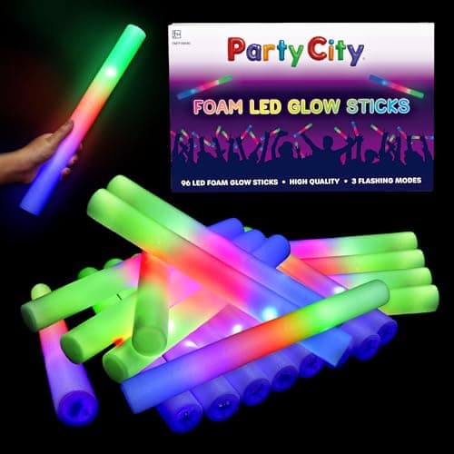 Party City 96pk LED Foam Glow ..., Birthday, Concert, Halloween