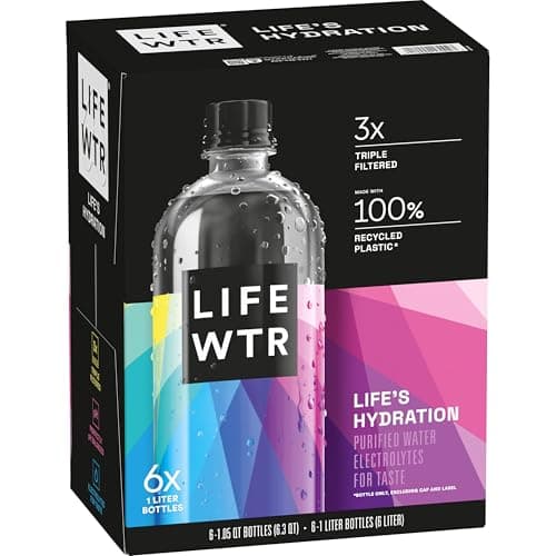 LIFEWTR Purified Drinking Water 1-Liter 6-Pack Just $7.57 Shipped on Amazon