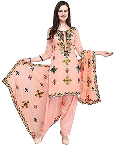 Lady Dwiza Ready To Wear Indian Pakistani Chanderi Cotton Ethnic Wear Punjabi Salwar Kameez Patiala Suit for Women