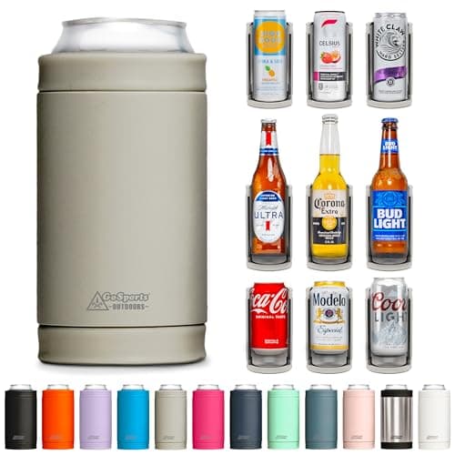 DUALIE 3 in 1 Insulated Can Co...m Cans, and Bottles - Fog Gray