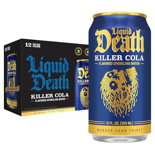 12-Pack 12-Oz Liquid Death Soda-Flavored Sparkling Water (Various Flavors) $7.16 w/ S&S + Free Shipping w/ Prime or on $35+
