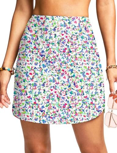 Viodia Women's 18" or 20" High-Waisted Tummy Control Swim Skirt w/ Built-In Shorts & Pocket (S-3XL, Various Colors/Patterns) from $14.84 + Free Shipping w/ Prime or on $35+