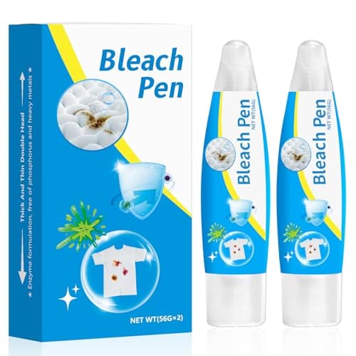 2PCS Bleach Pen，Bleach gel for Clothing, Portable bleach pen，More effective stain removal，Accessories,Instantly Remove New Stains