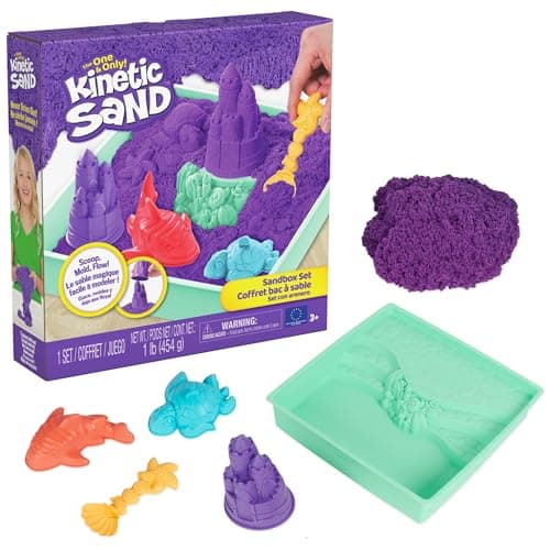 Kinetic Sand, Sandbox Set with...ry Toys for Kids Ages 3 and up