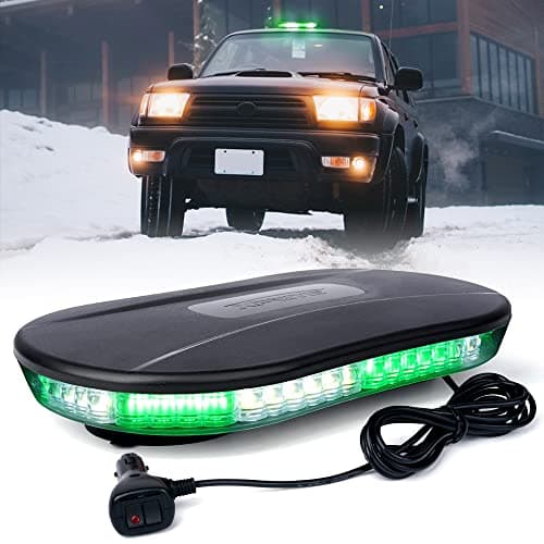 Xprite COB LED Rooftop Strobe ... Trucks Snowplow - White&Green