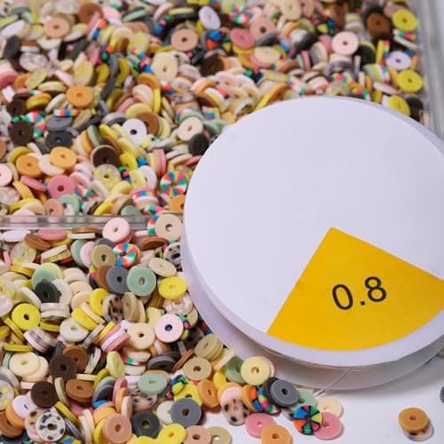 THRELE 4000 Pcs Clay Beads for Jewelry Making, Mixed Heishi Beads, Brown Earth Style Fashion Themed Bracelet Making Kit