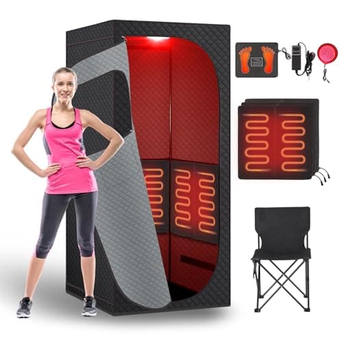 Fulove Portable Infrared Sauna...g Chair, 9 Levels, 32″×35″×71″