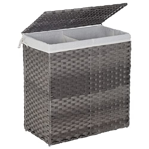 Paylesshere Laundry Basket Han...s,Clothes Bathroom Basket,Grey