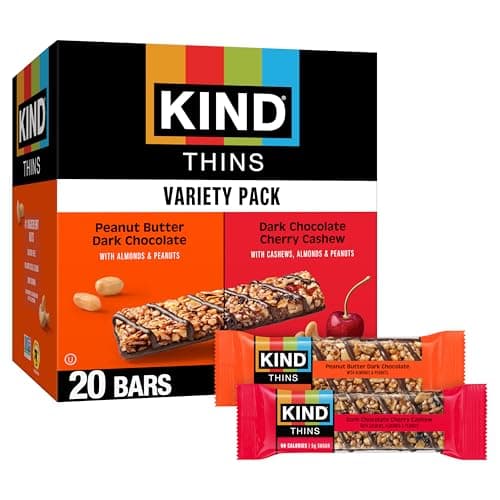 20-Count KIND Thins Snack Bars Variety Pack $9.82 (49c Ea) w/ S&S + Free Shipping w/ Prime or on $35+