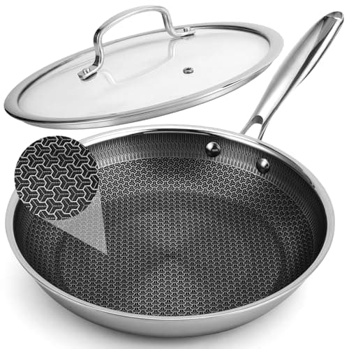 12" Tibbicc Hybrid Non Stick Frying Stainless Steel Skillet Chef's Pan w/ Matching Lid $18.58 + Free Shipping w/ Prime or on $35+
