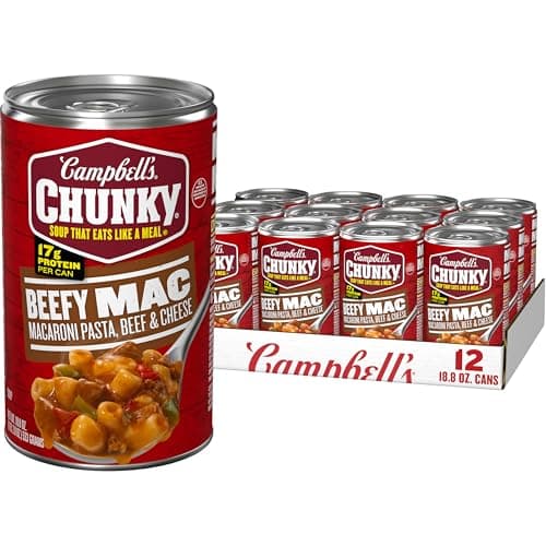 12-Pack 18.8-Ounce Campbell's Chunky Beefy Mac Soup $12.90 w/ S&S + Free Shipping w/ Prime or on $35+