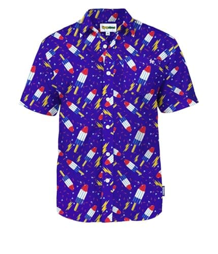 Tipsy Elves Men's Patriotic USA Button-Up Shirt for $25 + free shipping w/ Prime