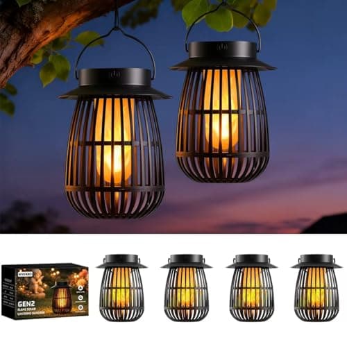 Kyekio Gen2 Flame Solar Lanterns (4-Pack) $23.99