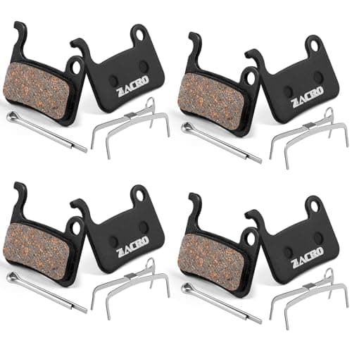 Zacro Bike Brake Pads, 4 Pairs High-Performance Semi-Metallic Disc Brake Pads for Mountain Bike, Universal Fit MTB Disc Brakes