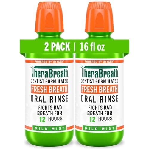 [SnS, AC] $7.37 | 2-Pack 16-Oz TheraBreath Fresh Breath Mouthwash (Mild Mint) at Amazon