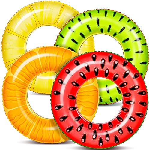 Sloosh 4-Pack Inflatable Fruit Pool Floats for $20 + free shipping w/ Prime