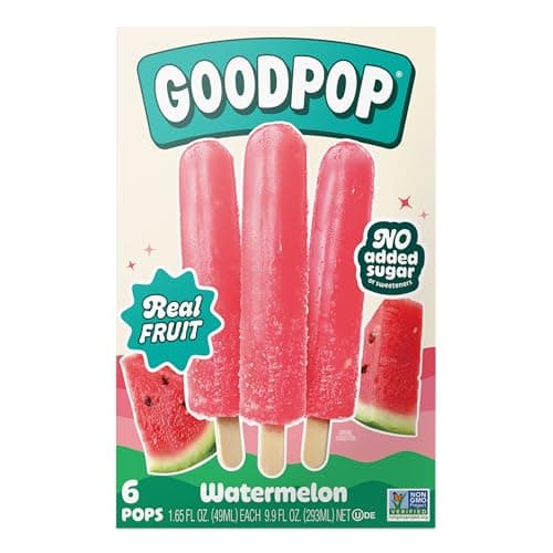 GOODPOP - Watermelon Ice Pops ...avors, No Added Sugar, 6 Count