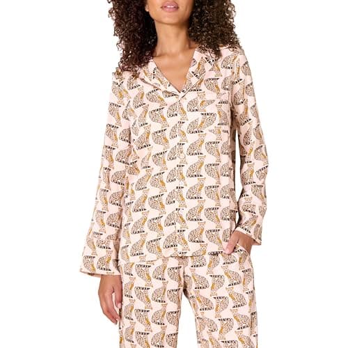 Amazon Essentials Women's Regular-Fit Long-Sleeve Satin Sleep Shirt $4.74 + FS w/ Prime or orders $35+