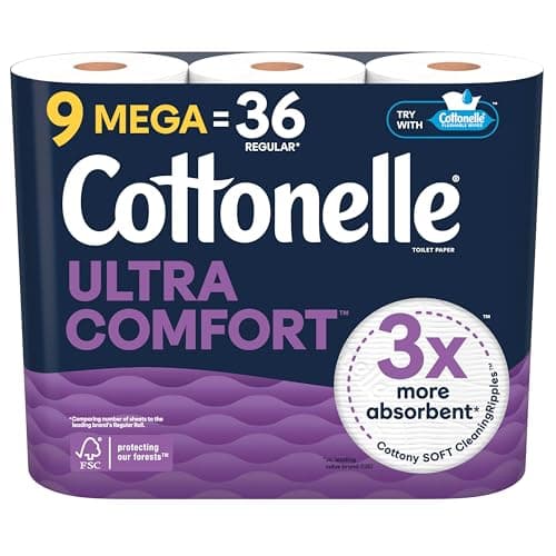 [SnS, AC] $14* | 2 × 9-Pack 284-Sheets Cottonelle Ultra Clean Mega Rolls Toilet Paper ($7 each) at Amazon (77.8￠ each)