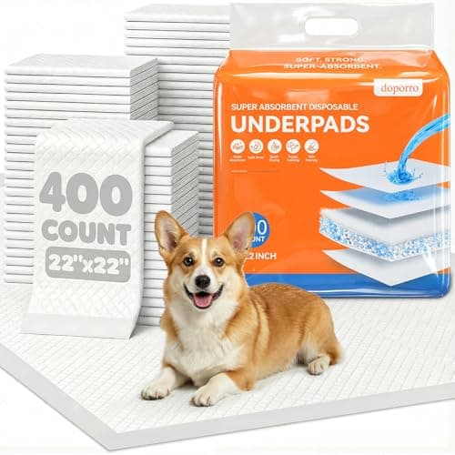 400-Count 22" x 22" Doporro Super Absorbent Puppy Potty Training Pads w/ Adhesive $28.41 ($0.07 each) + Free Shipping w/ Prime or on $35+
