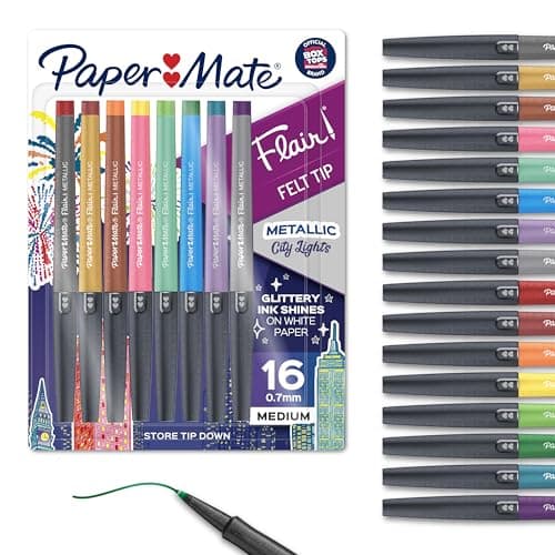 Paper Mate Flair Metallic Felt... Glitter, Sparkle, Writing Fun