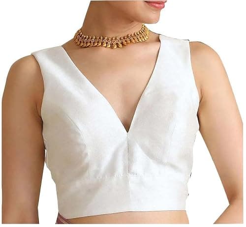 SB Traders Readymade Indian Party Wear Designer Sleeveless Choli Saree Blouse for Women