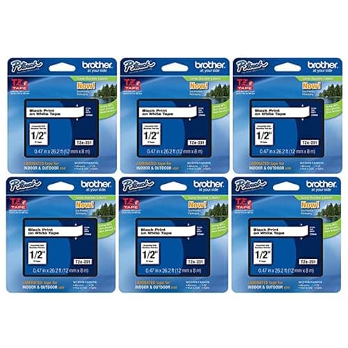 Brother Genuine P-Touch, TZe-2...Resistant, TZE2316PKB (TZE231)