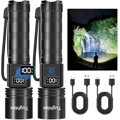 Amazon US, 45% OFF - LED Rechargeable Flashlights 9900 High Lumens (2 Pack !)