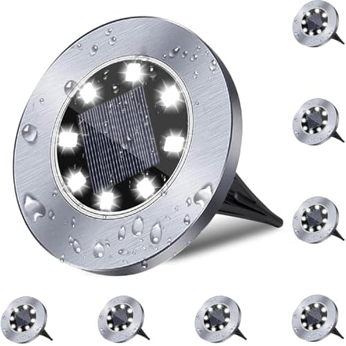 Outdoor Waterproof Solar Lights 8-Pack Only $19.98 on Amazon