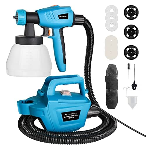 Tilswall 800W HVLP 1200ML/Min Paint Sprayer Gun with 2.5M Air Hose $35.99