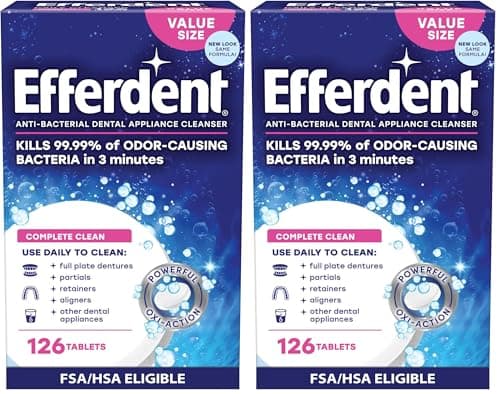 Efferdent Denture Cleaner Tabl...e Clean, 126 Count (Pack of 2)