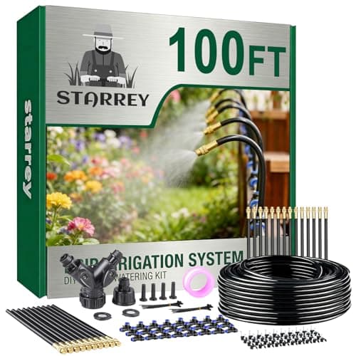 100' 1/4" Starrey Drip Irrigation Watering System w/ 24-Pc Adjustable Nozzles $19.50