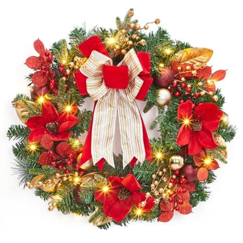 GarveeHome Christmas Wreath, 2... Holiday Home Office Apartment