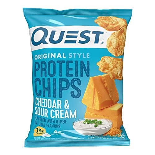Quest Nutrition Cheddar & Sour Cream Protein Chips 1.1 oz (Pack of 12)
