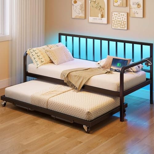 Rolanstar Daybed with Charging... Bedroom and Guest Room, Black