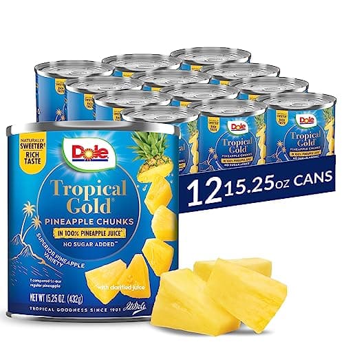 12-Ct 15.25-Oz Dole Tropical Gold Canned Pineapple Chunks in 100% Juice $17.20 w/ S&S