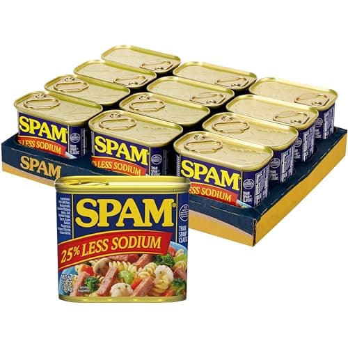SPAM 25% Less Sodium 12-oz. Can 12-Pack for $28 via Sub. & Save + free shipping